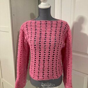 Crochet Mesh Sweater size M/L